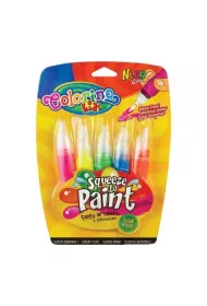 Patio Farby w tubach z p�dzelkiem Neon blister Colorino 66044 5 kolor�w