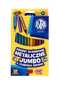 Astra Kredki o��wkowe metaliczne Jumbo 12 szt.