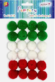 Aliga Pompony kaszmirowe mix kolor�w op.25szt. POM-6019