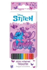 Beniamin Kredki o��wkowe tr�jk�tne Stitch Pink 12 kolor�w