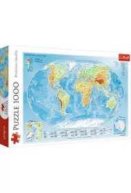 Puzzle 1000 el. Mapa fizyczna wiata Trefl