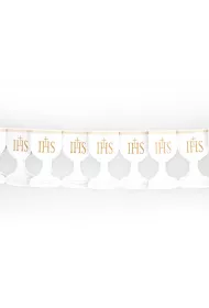 PartyDeco Girlanda papierowa Kielich, bia�y, 3m  1 op. / 1 szt.