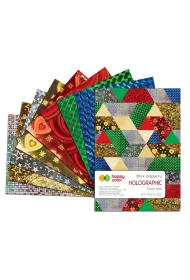 Happy Color Blok HOLOGRAPHIC A4 70g 10 arkuszy 5 kolor�w, 5 motyw�w 10 kartek