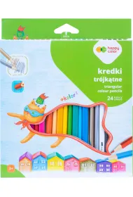 Happy Color Kredki drewniane tr�jk�tne 24 szt.