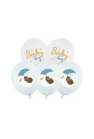 PartyDeco Balony Strong Pastel Baby boy mix 30cm
