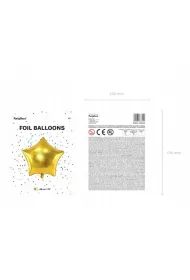PartyDeco Balon foliowy Gwiazdka z�oty 48 cm
