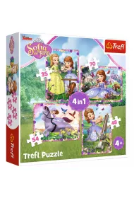 Puzzle 4w1 Disney W �wiecie ksi�niczki Zosi 34314 Trefl