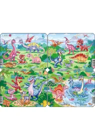 Puzzle 8 el. Zabawne dinozaury Larsen