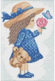 Ideyka Diamentowa mozaika - Ma�a dziewczynka 20x30cm