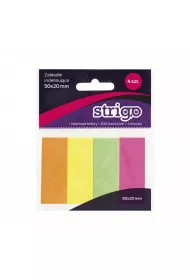 Strigo Karteczki samoprzylepne neonowe 50 x 20 mm
