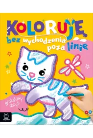 Koloruj� bez wychodzenia poza lini�. Brokatowy obrys. Z kotkiem