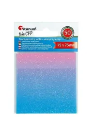 Titanum Notes samoprzylepny transparentny 75x75mm 50 kartek