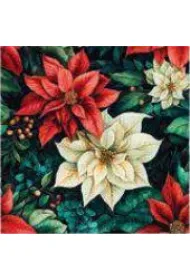 Paw Serwetka Lunch Decor Poinsettia on black 33x33 20szt./op.