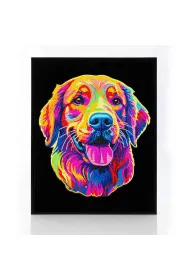Diamond Dotz Haft diamentowy - Adults Flocked Neon Golden Retrieve 35.5x45.7cm
