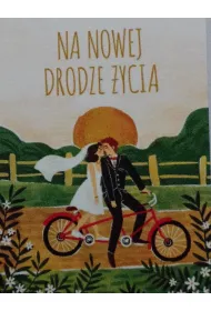Art Nuvo Karnet �lub malowany, para m�oda na rowerze (14,5x219,5cm) SV-15