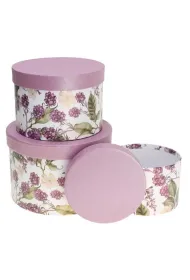 Rozette Pude�ko Flower Box 3 szt purpurowy