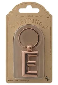 If Metalowy brelok do kluczy litera E Keyring