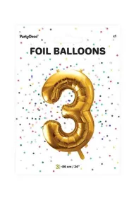 PartyDeco Balon foliowy 3 86cm