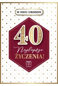 Armin Style KARNET URODZINY 40 B6 Z KOP AS GM-1216 FOL