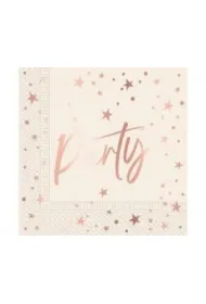 Godan Serwetki papierowe Rose Gold Party 33x33cm