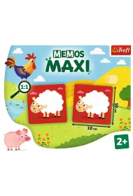 Memos Maxi. Zwierzta na farmie. Wersja ukraiska Trefl