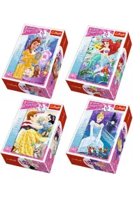 Puzzle mini 54 el. Princess W bajkowym �wiecie 19536, 19537, 19538, 19539 mix Trefl