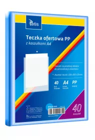 Tetis Teczka ofertowa PP 40 koszulek. A4 niebieska