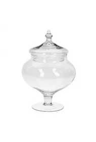 Excellent Houseware Soik szklany na nodze na ciastka