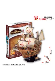 Puzzle 3D 113 el. �aglowiec Santa Maria Cubic Fun