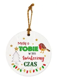 Kukartka Zawieszka ceramiczna Bo�e Narodzenie