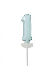 Amscan Balon foliowy mini cyfra 1 pastel niebieska 4x12cm