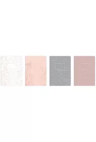 Interdruk Zeszyt A5 Metallic Rose Gold 70g, kratka 60 kartek