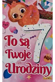 Yeku Karnet Urodziny 7 dziewczynka
