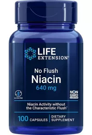 Life Extension No Flush Niacin 640 mg Suplement diety 100 kaps.
