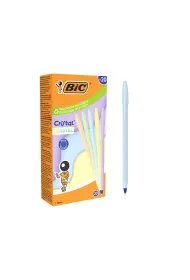 Paczka D�ugopis niebieski BIC Cristal Pastel 20szt.mix kolor�w