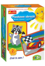 Piaskowe obrazki - Szop pracz i autko Ranok-Creative