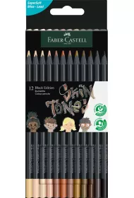 Faber-Castell Kredki tr�jk�tne Black Edition w tonacji sk�ry 12 szt.