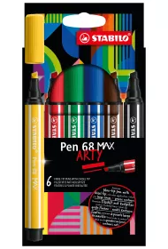 Stabilo Flamaster Pen 68 MAX ARTY 6 szt.
