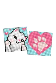 Diamentowa mozaika na naklejce IDEYKA 9x9 cm kids Bia�e �apy