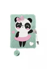 Pami�tnik A5 w�ochacz z k��dk� 3D My Little Friend Panda Ballerina 96 kartek