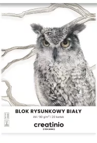 Top-2000 Blok rysunkowy Creatinio A4 bia�y G�adka 20 kartek