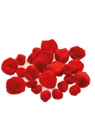 Brewis Pompony puszyste czerwone 24 szt.