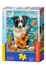 Puzzle 100 el. Collie, Guitar and the Sea Castorland