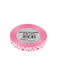 Brewis Wst��ka satynowa serca r�owa 12mm x 22m