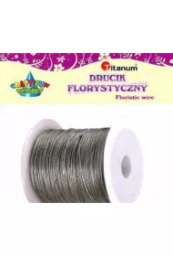 Titanum Drucik florystyczny srebrny 0,45mmx30 m