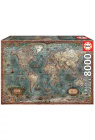 Puzzle 8000 el. Mapa historyczna wiata Educa