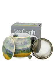 Duo Sp. z o.o. Porcelanowy kubek z zaparzaczem Van Gogh Wheat Field 430 ml