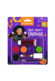 Farby do malowania twarzy 6 kolor�w Halloween STARPAK 540366