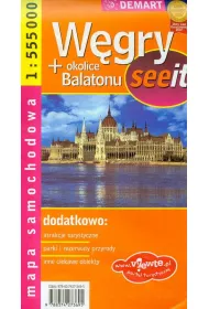 W�gry + okolice Balatonu mapa samochodowa 1:555 000
