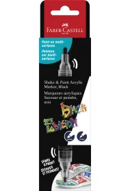 Faber-Castell Marker akrylowy black edition shake&paint 1 szt. czarny op. kartonowe